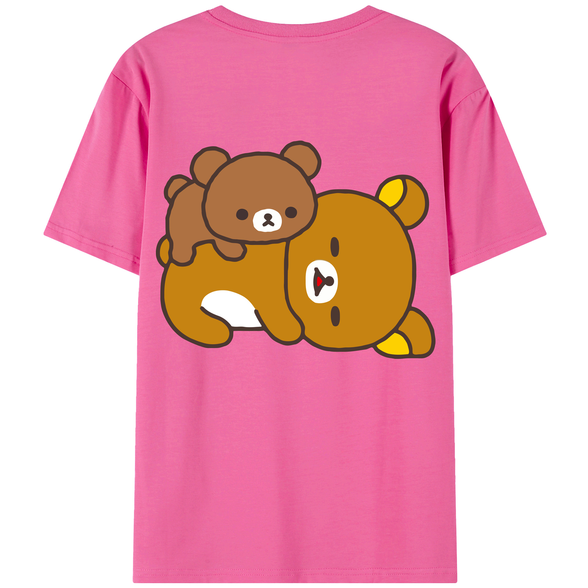 （画像用） リラックマ リラックマ キイロイトリ Rilakkuma Korilakkuma Kiiroitori レディース半袖Tシャツ(バックプリント)